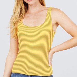 Sleeveless Double Scoop Neck
